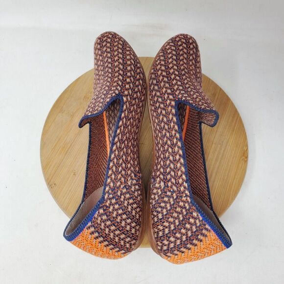 Rothys Merino Wool Loafer Shoes Womens 7.5 Walnut Tweed Retired Slip On Flat - Picture 9 of 12